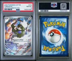 2025 POKEMON WHITE FLARE POKEMON CENTER ETB PROMO #210 TORNADUS PSA 8 - Image 3