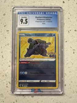 Radiant Blastoise 018/078 Pokemon Go Holo, CGC 9.5 - Image 1