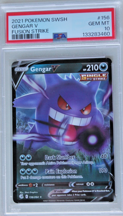 PSA 10 GENGAR V 2021 Pokemon Fusion Strike #156 - Image 1