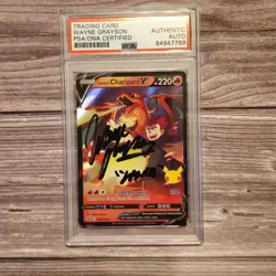 PSA Autograph Wayne Grayson Pokemon Lance's Charizard Promo Celebrations SWSH133 - Image 1
