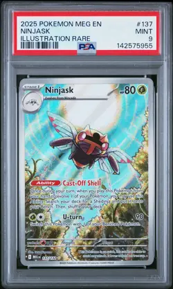 2025 POKEMON MEG EN-MEGA EVOLUTION ILLUSTRATION RARE #137 NINJASK PSA 9 - Image 1