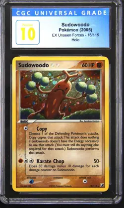 2005 POKEMON EX UNSEEN FORCES SUDOWOODO CGC 10 - Image 1