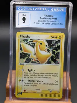 2003 Pokemon Ex Black Star Promos Pikachu Holo #12 CGC Mint 9 - Image 1