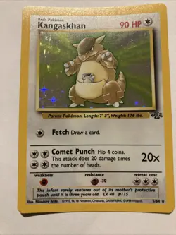 Pokemon TCG Kangaskhan Jungle 5/64 Holo Unlimited Holo Rare - Image 1