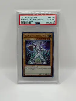 2019 YU-GI-OH! DUEL POWER #EN102 ELEMENTAL HERO NEOS PSA 10 GEM MINT - Image 1