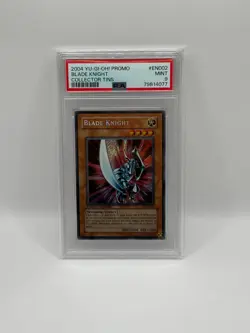 2004 YU-GI-OH! PROMO COLLECTOR TINS #EN002 BLADE KNIGHT PSA 9 MINT - Image 1