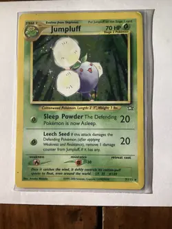 Pokemon TCG Jumpluff Neo Genesis Holo Card 7/111 Unlimited Rare, LP Condition - Image 1
