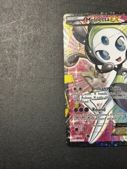 Pokemon Meloetta EX Ultra Rare Full Art Holo RC25/RC25 Legendary Treasures Card - Image 2