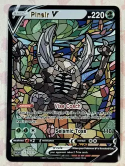 Pinsir CUSTOM Stained Glass Holo Van Gogh Shiny Card For Display Only - Image 1