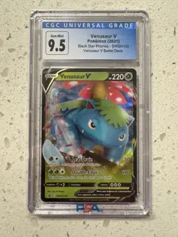 Venusaur V Pokemon card SWSH100, CGC 9.5 - Image 1