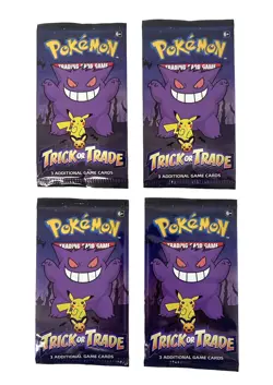 Lot 4 Pokemon TCG Trick or Trade Booster Sealed Packs 2023 Halloween -- 12 Cards - Image 1
