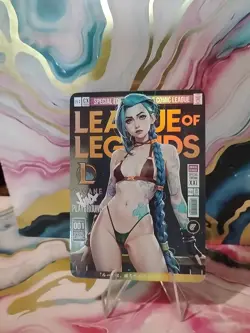 Jinx Arcane League Of Legends Sexy Anime Waifu Doujin Trading Card - Image 1