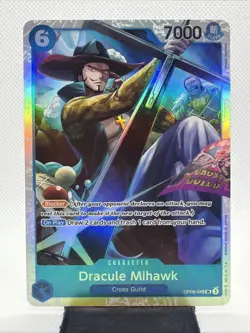 Dracule Mihawk OP09-048 Reprint SR ONE PIECE Tcg Card Game NM - Image 1