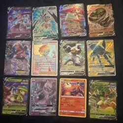 Pokemon TCG Foil Lot - Mewtwo V, Charizard, Deoxys EX, VMAX, GX - 12 Cards - Image 1