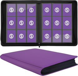 Premium 9-Pocket Card Binder for 360 Cards - Purple TCG Collection Holder - Image 1