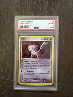 Pokemon TCG Pop Series 4 Mew Holo Card 2006 4 /17, PSA 6 EX-MT - Image 1