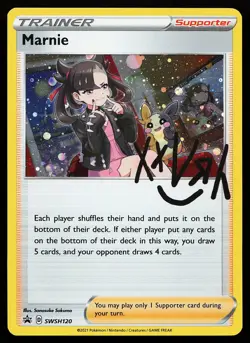 Marnie SWSH120 Holo Sword & Shield Promo Pokemon Card - Image 1