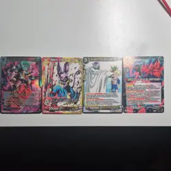 Bandai Dragon Ball Super Card Game Lot Beerus Son Gohan Piccolo 4 Cards - Image 1