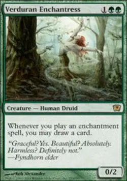 1x Verduran Enchantress Light Play, English 9th Edition MTG Magic - Image 1