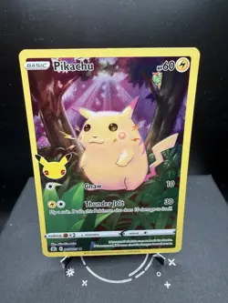 Pokemon TCG SWSH Celebrations Pikachu 005/025 Full Art Holo Ultra Rare NM! - Image 1