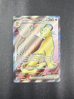 Pokemon TCG Team Rockets Persian EX Full Art 219/182 Destined Rivals Ultra Rare - Image 1
