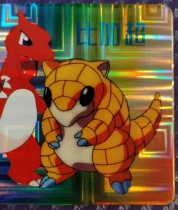 Pocket Monsters Anime Collection Bandai Carddass Holo 1998 Eevee Sandshrew - Image 4