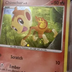 2007 POKEMON DIAMOND & PEARL BLACK STAR PROMO #DP02 CHIMCHAR-HOLO PSA 9 Swirl - Image 3