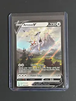 Pokemon TCG 2022 Sword & Shield Arceus V Figure Box Black Star Promo Near Mint - Image 1