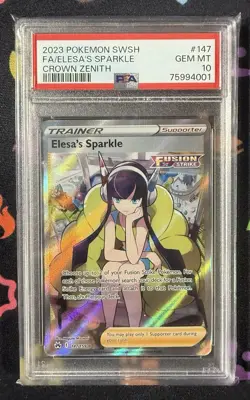 2023 Pokemon SWSH Crown Zenith #147 Full Art Elesa's Sparkle PSA 10 Gem Mint - Image 1