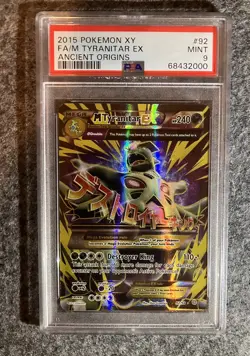Pokemon TCG PSA 9 M Tyranitar EX 92/98 - XY - Ancient Origins - Image 1