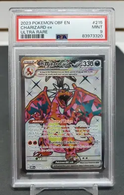 Pokemon TCG: Ultra Rare Charizard ex 215/197, Obsidian Flames - PSA 9 Mint - Image 1