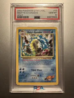 Pokemon Misty's Gyarados 13/132 Gym Challenge PSA10 Holo - Image 1