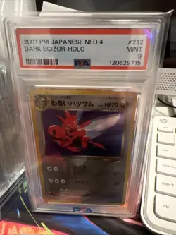 Dark Scizor Pokemon 2001 Holo Vintage Neo 4 Destiny Japanese No. 212 PSA Mint 9 - Image 4