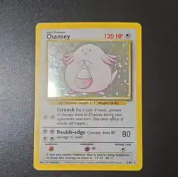 1999 Pokemon CHANSEY - Holo 3/102 Base Set - Vintage - LP Free Shipping vintage - Image 1