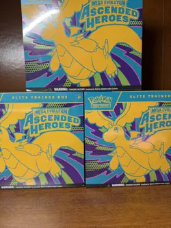 Pokemon TCG: Ascended Heroes Pokemon Elite Trainer Box (ETB) lot of 3 - Image 1