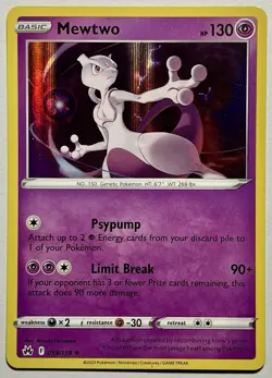 Mewtwo 059/159 (LP) Holo Rare Sword & Shield: Crown Zenith 2023 Pokemon Card - Image 1