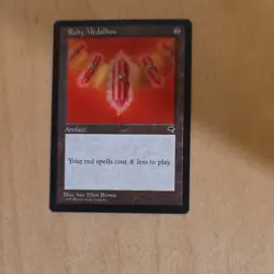 Wizards Ruby Medallion Artifact Tempest Rare Regular Sue Ellen Brown MTG 1997 - Image 1