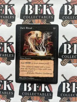 x1 Dark Ritual Mirage MP Slight Edge Wear MTG - Image 1