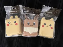 (US Seller) Eevee + 2 X Pikachu Plush Deck Box Combo Japanese Pokemon Center - Image 1
