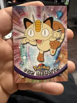 LP! BLACK Label Meowth #52 1999 Topps Pokemon TV Animation Series Nm - Image 1