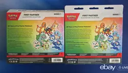 Pokemon TCG First Partner Illustration Collection Box Series 1 (LOT OF 2 SEALED) - Image 2