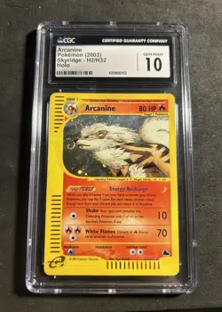 Arcanine H2 CGC 10 Skyridge Pokemon SWIRL 🌀🌀 - Image 1