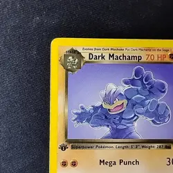 Pokemon TCG Dark Machamp Team Rocket 27/82 1st Edition Non Holo Rare MP - Image 2