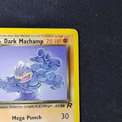 Pokemon TCG Dark Machamp Team Rocket 27/82 1st Edition Non Holo Rare MP - Image 3