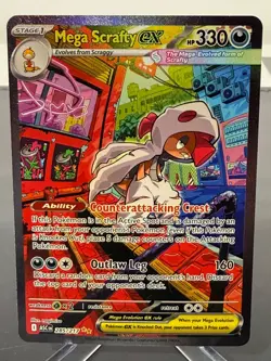 Pokemon TCG Mega Scrafty ex 285/217 Near Mint English Ascended Heroes - Image 1