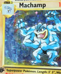 Pokemon TCG Machamp 8/102 Holo First Edition - Image 2
