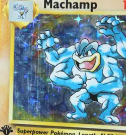 Pokemon TCG Machamp 8/102 Holo First Edition - Image 4