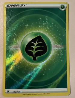 POKEMON TCG Grass Energy (Texture Full Art) 152/159 Crown Zenith Holo - Image 1