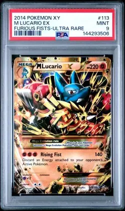 2014 POKEMON XY FURIOUS FISTS #113 M LUCARIO EX FURIOUS FISTS-ULTRA RARE - Image 1