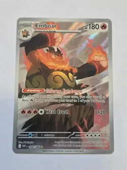 🔥 Pokemon TCG Emboar 098/086 SV: White Flare Illustration Rare Near Mint/Mint! - Image 1